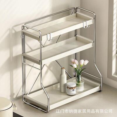 Kitchen stainless steel bowl drain plate storage rack shelf