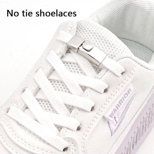 1Pair Press Lock Shoelaces Without ties Elastic Laces Sneake