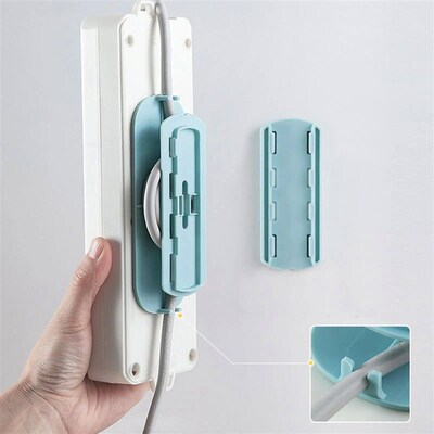 Self Adhesive Power Strip Desktop Socket Holder Fixator Cabl