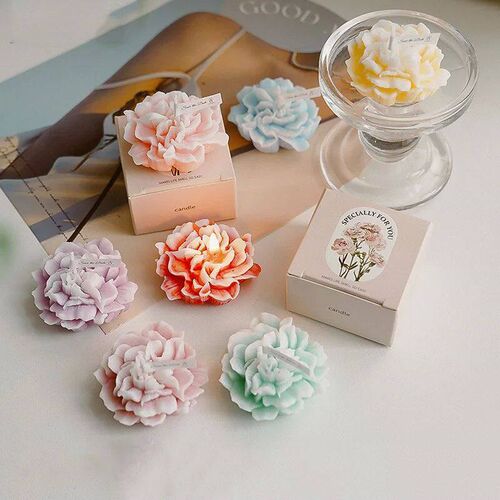 Handmade Carnation Candle Scented Candle Aromatherapy Soy Wa