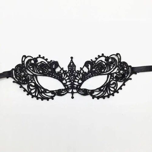 Masker Topeng Renda Wanita Seksi Warna Hitam untuk Karnaval