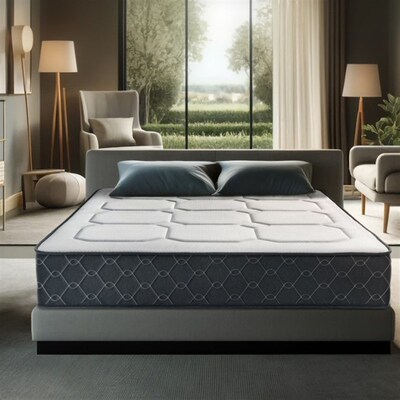 Queen Mattress 12 Inch Hybrid Mattress Black with Gel Memory