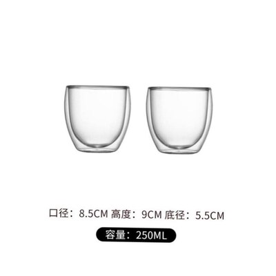 Glass Double Walled Heat Insulated Tea Cup coffee mug 玻璃杯