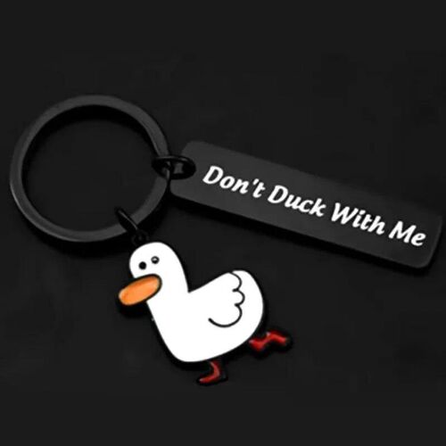Funny Lover Gift I Ducking Love You Cute Duck Pun Keychain C