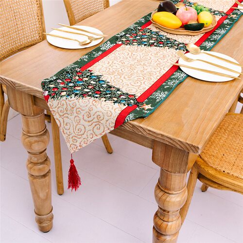 New Year 180*35cm  Christmas Table Runner Xmas Decorations