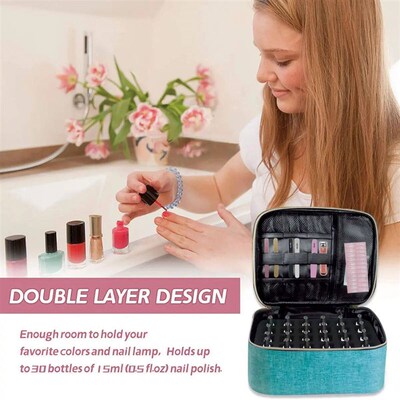 Nail Polish Organizer Handheld Double Layer CosmeticOrganize