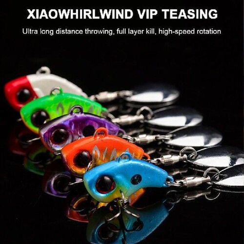 5Pcs/box Rotating Metal Vib Vibration Bait 6g 10g