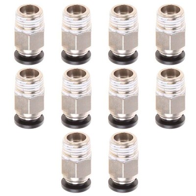 10PCS PC4-01 M10 Pneumatic Connectors 3D Printer Easy to Ins