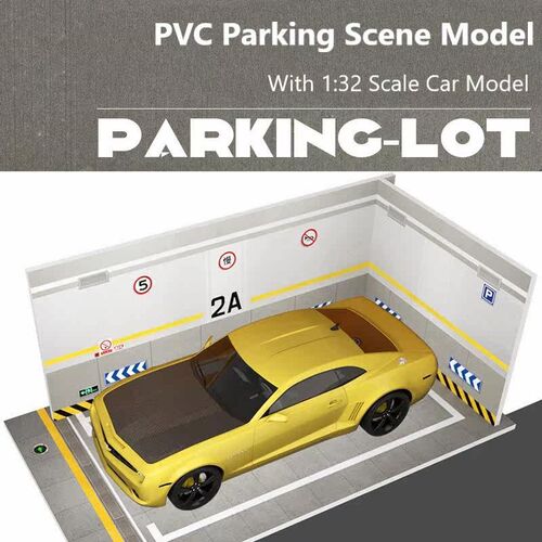 Scale Plastic DIY Model PVC Parking Lot Space Scene Garage H