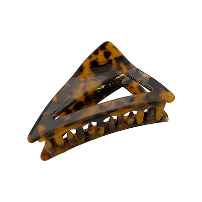troangular tic Leopard Print Grab Clip Back of Head Elegant