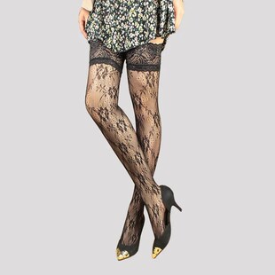 Thigh High Stockings Jacquard Tights Lingerie Fishnet Stocki