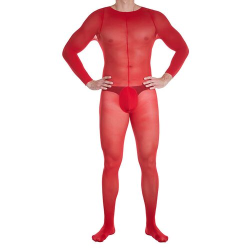 Mens stockings jumpsuit 10D velvet full body mask texture s