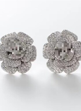 Spring 2025 Rose Camellia Earring Light Luxury Fashion Women
