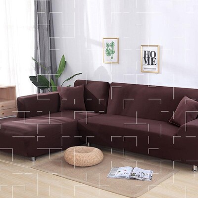 2021 new Grey Color Elastic Couch Sofa Cover Loveseat Cove