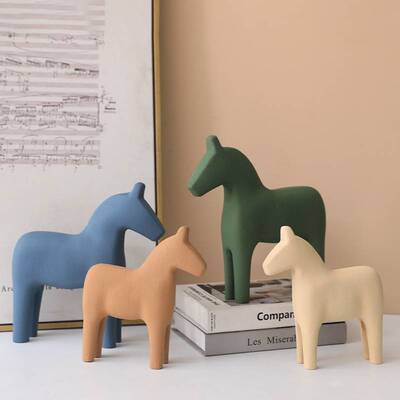 -Modern minimalist Morandi Sedara Trojan horse ornaments hom