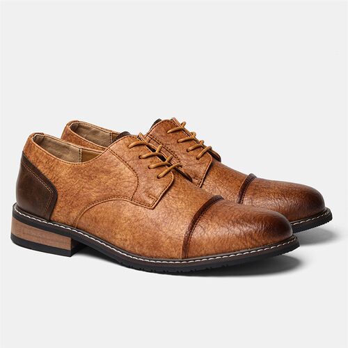 Summer Retro Plus Size Leather Casual Men Business Shoes