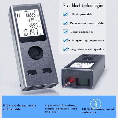 Mini Laser Rangefinder Digital Tape Measure Laser Ruler USB