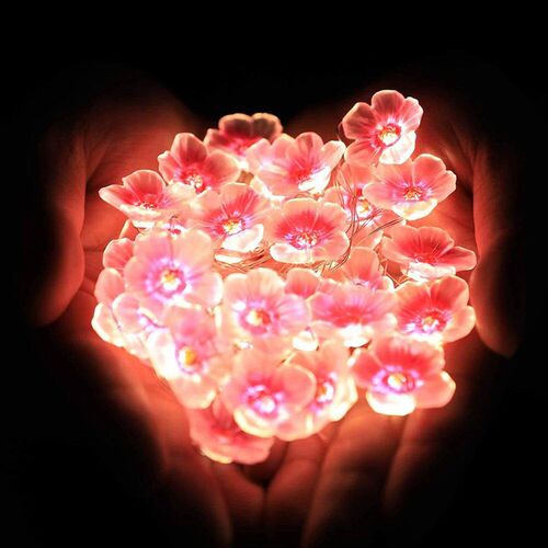 3M 30LEDS Cherry Blossom Fairy String Lights Pink Flower Str