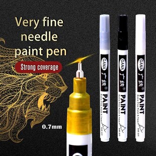 4Pcs/set Oil Based White Black Permanent Paint Markers Pens