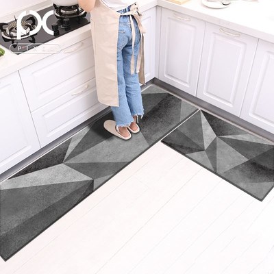 Thick pu floor mat kitchen non-slip washed leather door mat