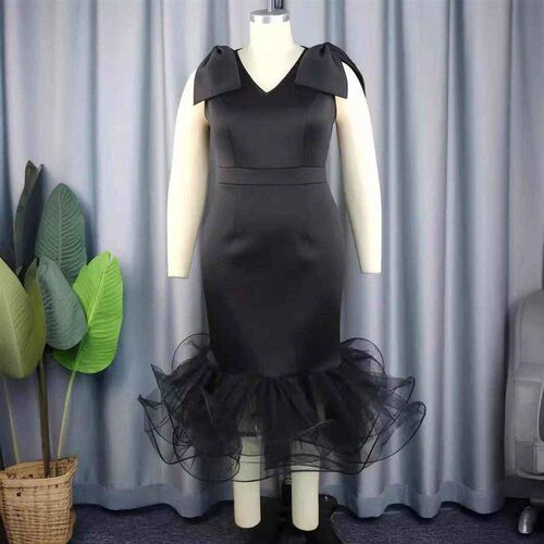 Sleeveless dress with mesh dress 无袖连衣裙网纱礼服裙