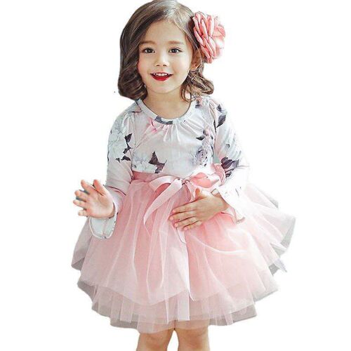 Digital Print Dress Girls Tutu Skirt Princess Dress for Kids