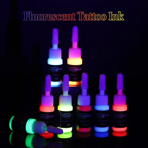 Fluorescent Tattoo Ink Kit 8 Color Fluorescent Tattoo Ink Ki