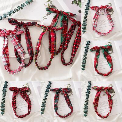 Christmas Grid Headband Merry Christmas Decor For Home 2022
