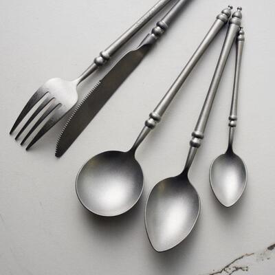 Snowflake Cutlery Set Textured 304 Steel Utensils