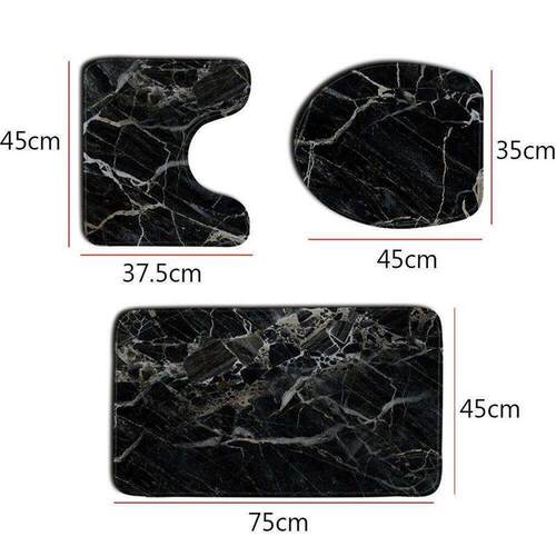 3 Pcs 15 Styles Bath Mat Set Bathroom Carpet Rug Toilet Mat