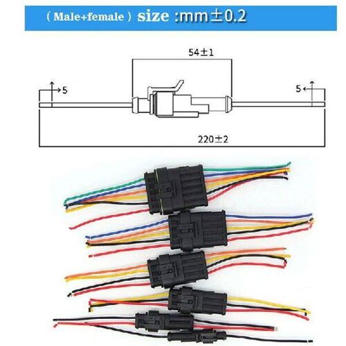 1pair 1P 2P 3P 4P 5P 6P Way Waterproof Electrical Auto cord