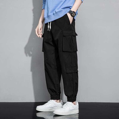 Workwear Casual Pants Mens Spring New Loose Multi-bag Pants
