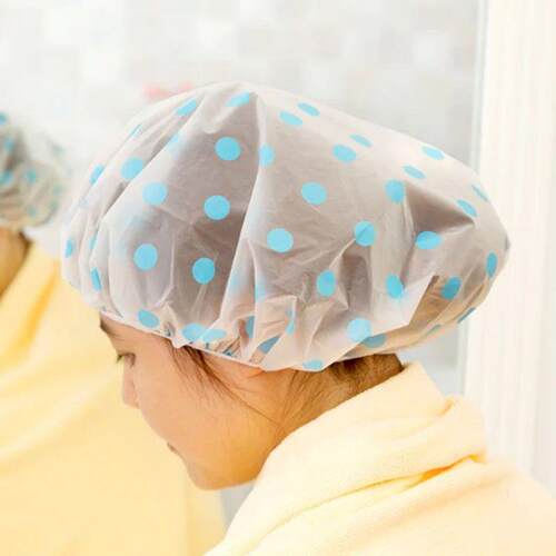1/2/4PCS Wave Point Shower Cap Waterproof Thicken High Quali