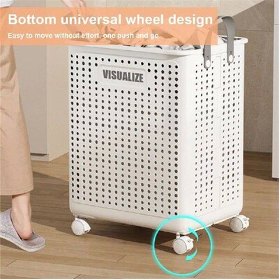 Laundry Basket with Wheels Laundry Hamper Large Capacity