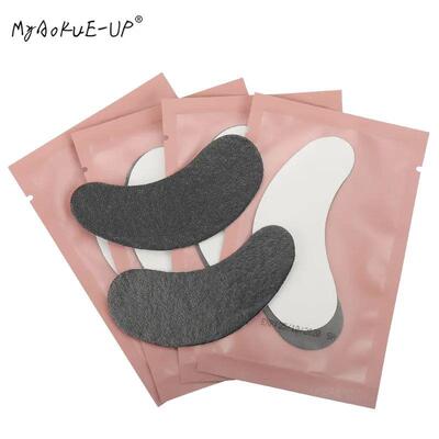 50 pairs/lot Black Patches Gel Eye Pads Eyelashes Paper Patc