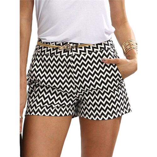 2021 New Fashion Woman Shorts Summer New Arrival Black And W