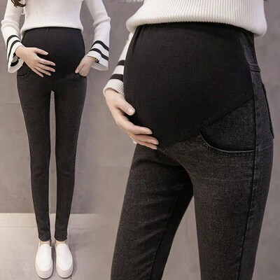 Maternity Pregnancy Skinny Trousers Jeans Pants Elastic Preg