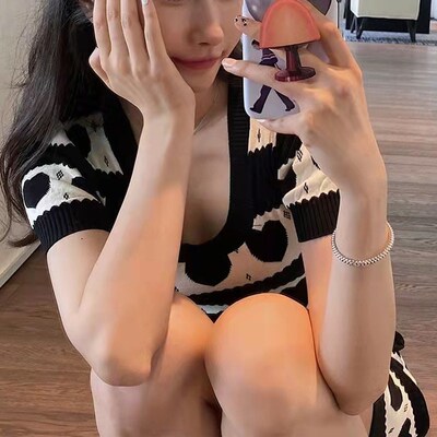 Summer Fashion Striped Sweater Dress for Women Knitting Cott