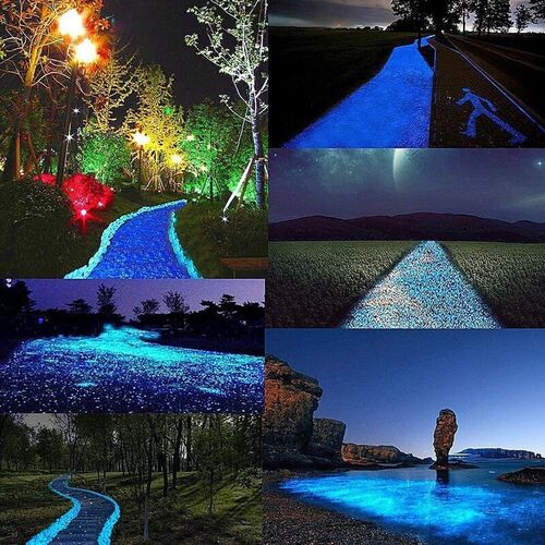 Outdoor Luminous Stones Glow In Dark Garden Pebbles Fish跨境