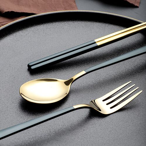 Spoon Fork Chopsticks Cutlery Set 304 Stainless Steel Dinner