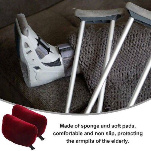 2 Pcs Armpit Protection Pad Elderly Crutches Sponge Support