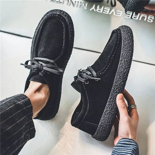 2025 New Mens Lightweight  Shoes with Thick Sole Suede Soft