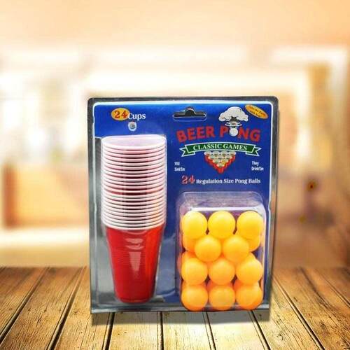 double blister 24 beer pong cup bar game game beer pong