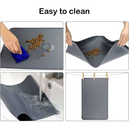 Pet Supplies Silicone Dog Bowl Mat with High Lips Non- Water