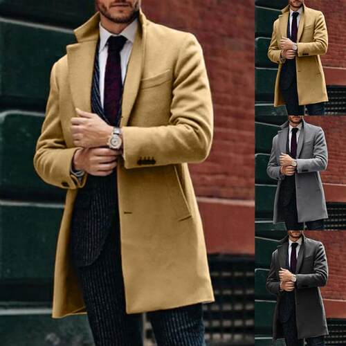 2024 Spring Autumn New Fashion Long Cotton Wool Wind Coat Ca