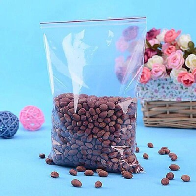 100pcs/pack Small Zip Lock Plastic Bags Reclosable Transpare