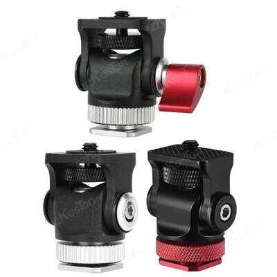 Monitor Mount Holder Tripod Head with Cold Shoe Mount Adapte