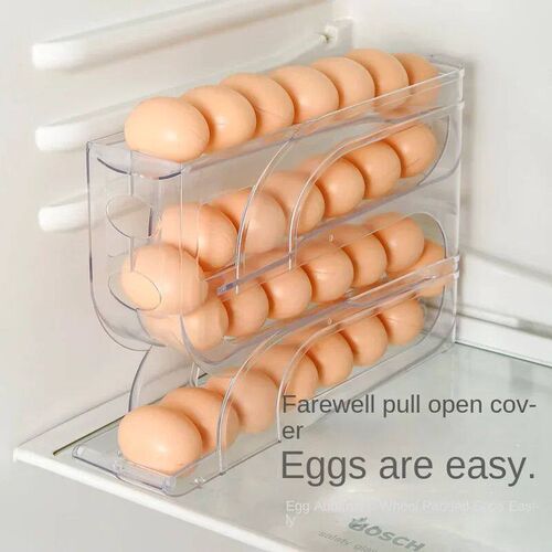Household automatic rolling egg storage box kitchen refriger