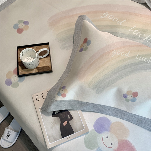 高端00D冰丝凉席床笠款三件可水洗折叠防滑1.5米1.8米空调席