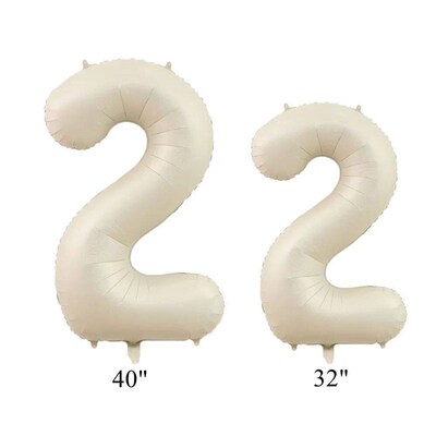 1/2pcs 32/40inch Creamy Color 1-9 Number Balloon for Adult 3